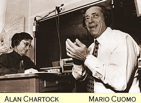 Mr. Chartock and Gov. Cuomo at WAMC 90.3 FM's studio.